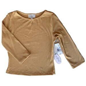 NWT Ribbed Quarter Sleeve Stretch Top